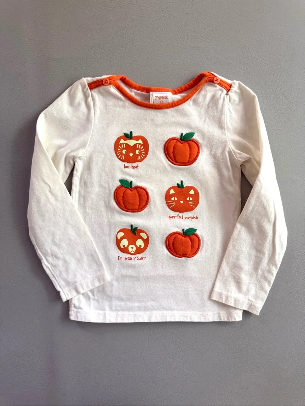 Gymboree Girls Cat Owl Bear Pumpkin Halloween Top Long Sleeve size 5T Kids